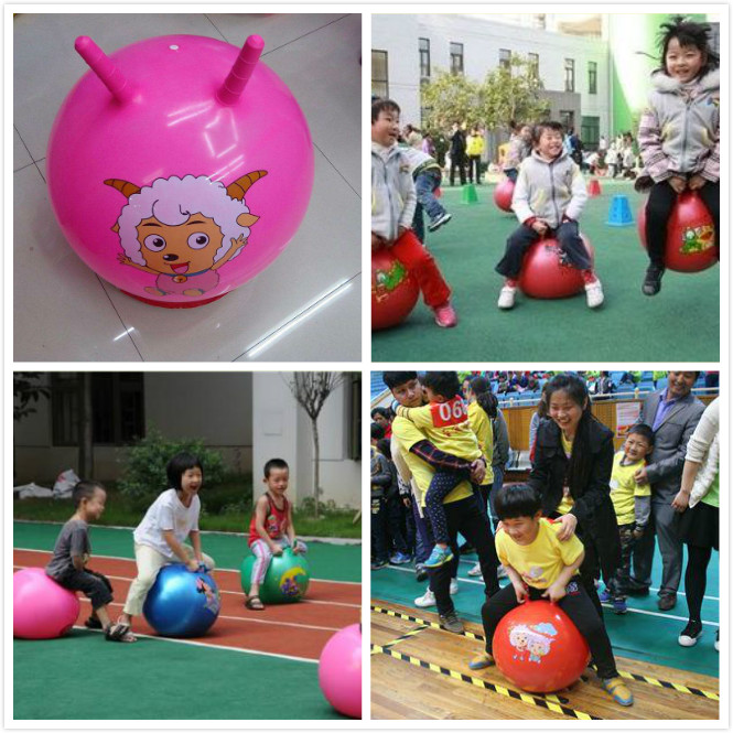 感统训练器材羊角球使用图